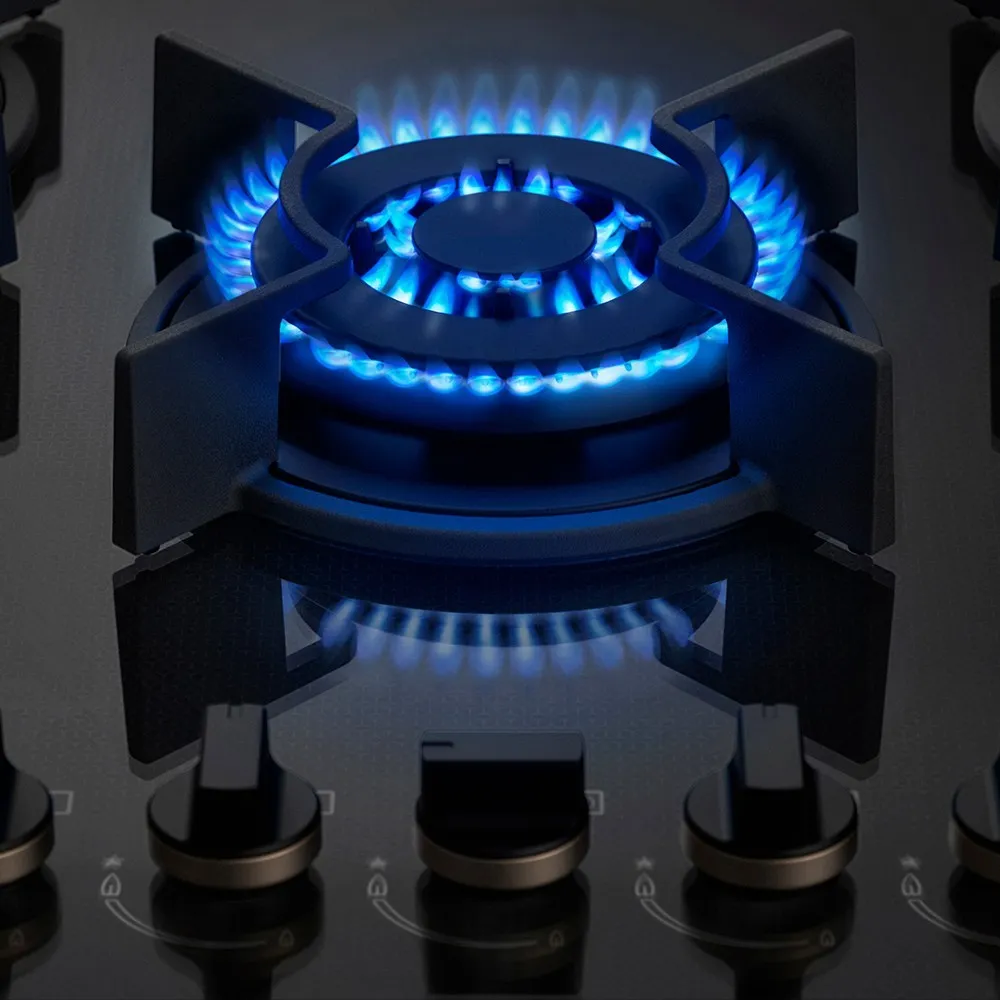 Cooktop 5 Bocas Electrolux a Gás com Tripla Chama e Grades de Ferro Fundido Pro Series (GV75P)