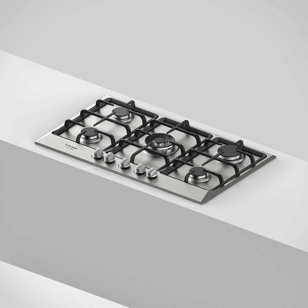 Cooktop 5 Bocas Electrolux a Gás Inox com Acentimento Automático Home Pro (GF90X)