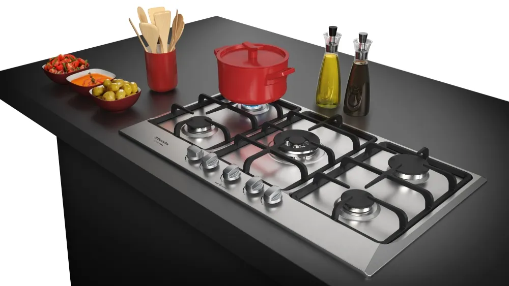 Cooktop 5 Bocas Electrolux a Gás Inox com Acentimento Automático Home Pro (GF90X)
