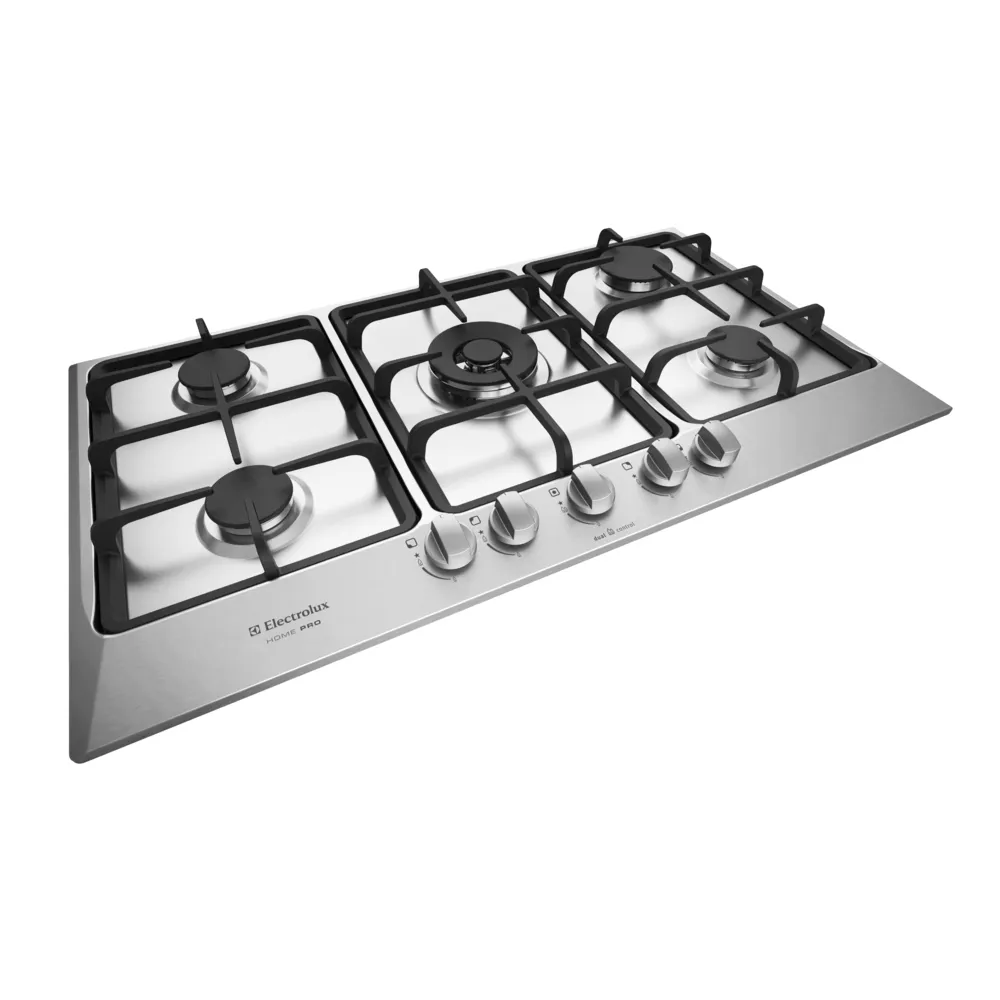 Cooktop 5 Bocas Electrolux a Gás Inox com Acentimento Automático Home Pro (GF90X)