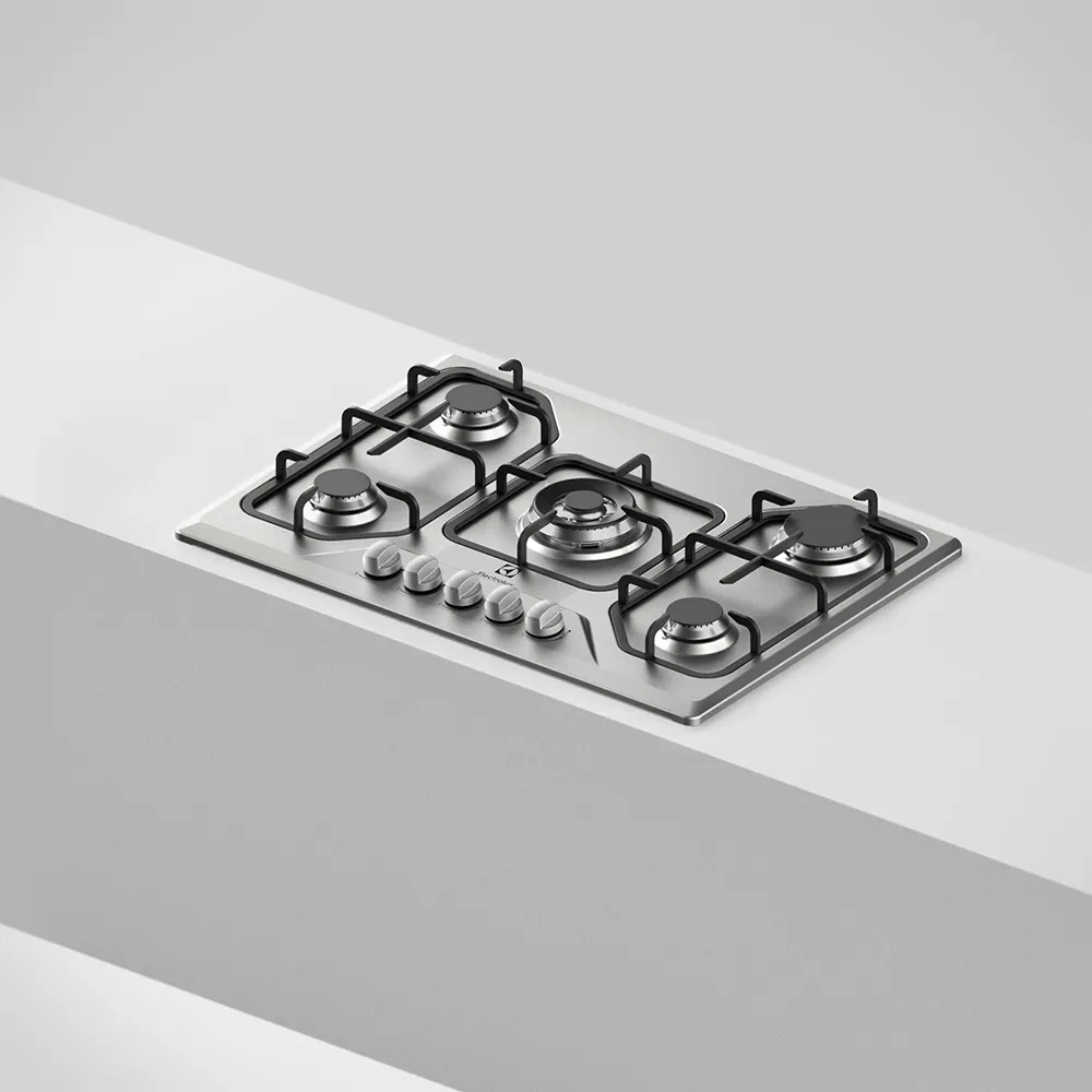 Cooktop 5 Bocas Electrolux a Gás Inox com Tripla Chama (GT75X)