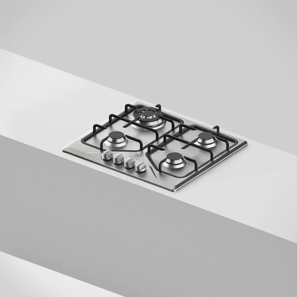 Cooktop 4 Bocas Electrolux a Gás Inox com Tripla Chama (GT60X)