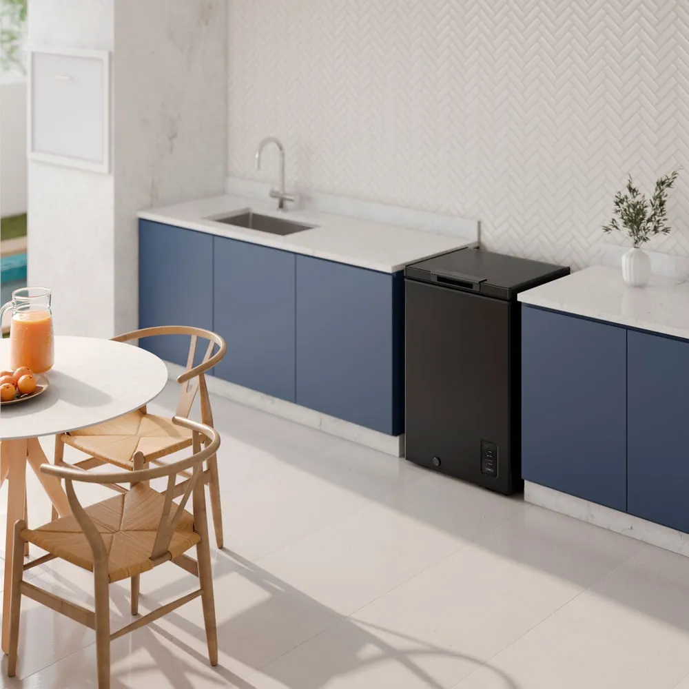 Freezer Horizontal Electrolux 95L Inverter Bivolt Uma Porta Preto (HB10B)