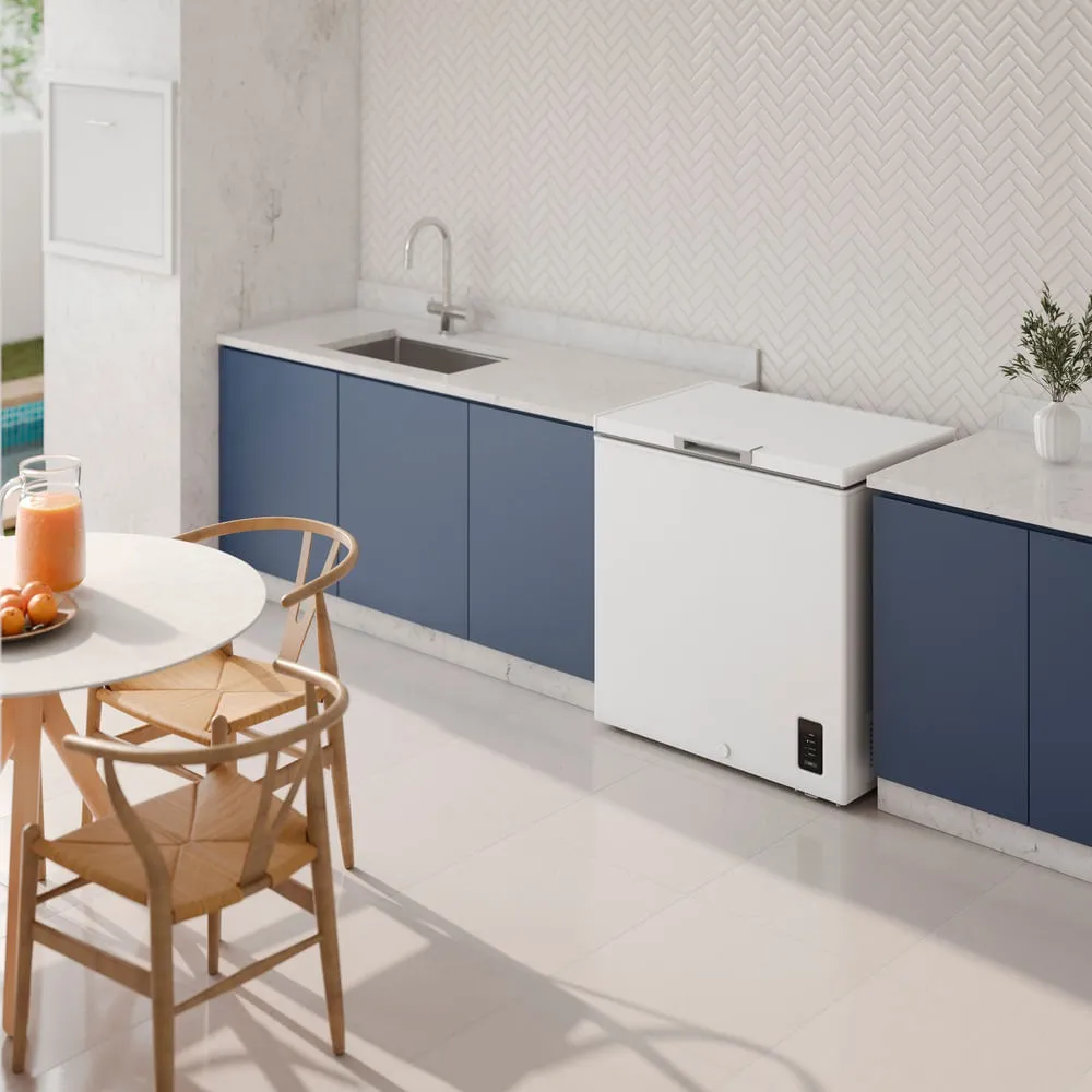 Freezer Horizontal Electrolux 197L Inverter Bivolt Uma Porta Branco (HB200)
