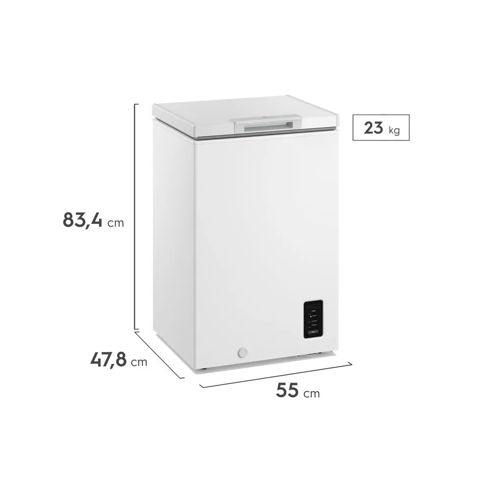 Freezer Horizontal Electrolux 95L Inverter Bivolt Uma Porta Branco (HB100)