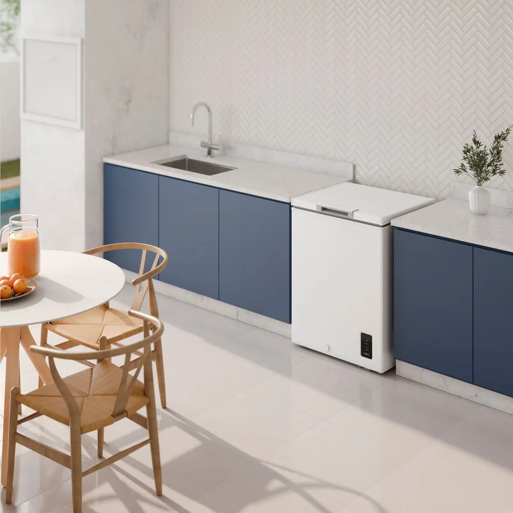 Freezer Horizontal Electrolux 141L Inverter Bivolt Uma Porta Branco (HB150)