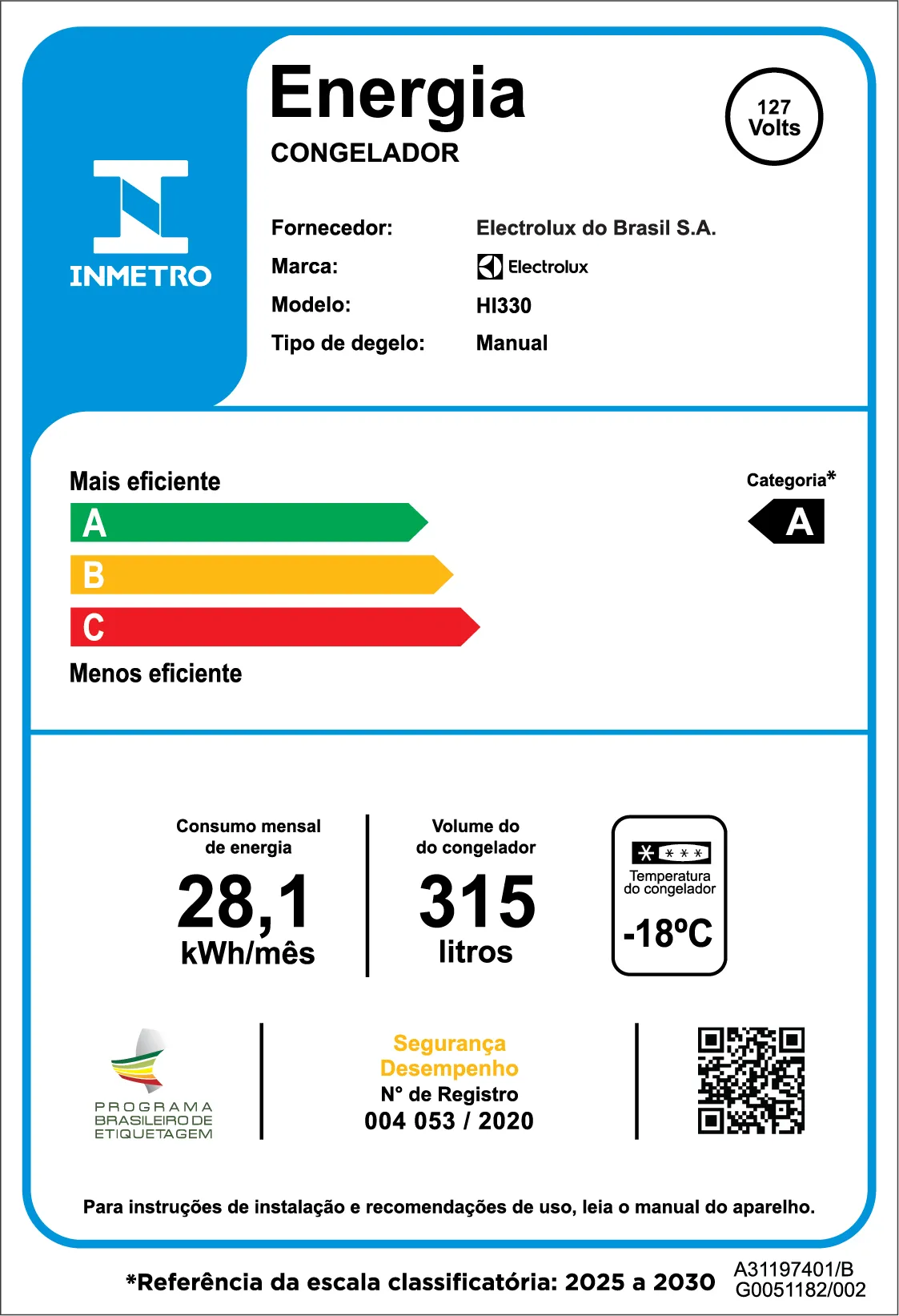 Freezer Horizontal Electrolux Cycle Defrost 315L Inverter Uma Porta (HI330)