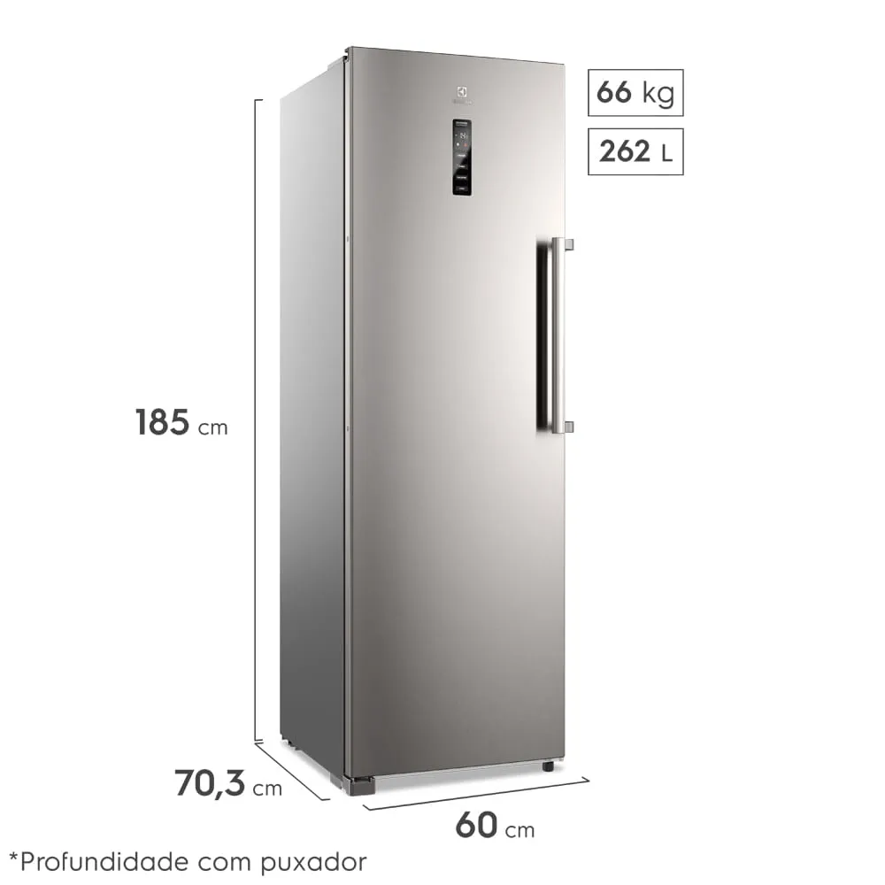 Freezer Vertical Electrolux 273L Experience com Inverter Twins cor Inox (FTI4S)