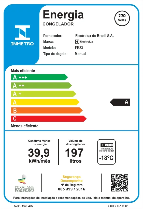 Freezer Vertical Electrolux Cycle Defrost 197L Uma Porta (FE23)
