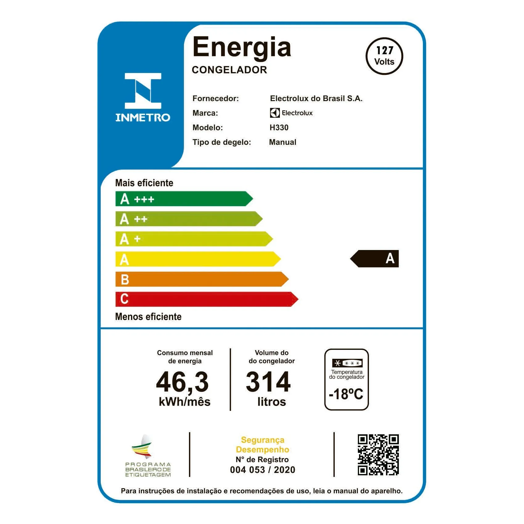 Freezer Horizontal Electrolux Cycle Defrost 314L com função Turbo Freezer Uma Porta (H330)
