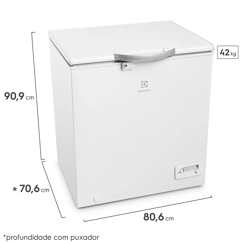 Freezer Horizontal Electrolux Cycle Defrost 222L Uma Porta (H222)