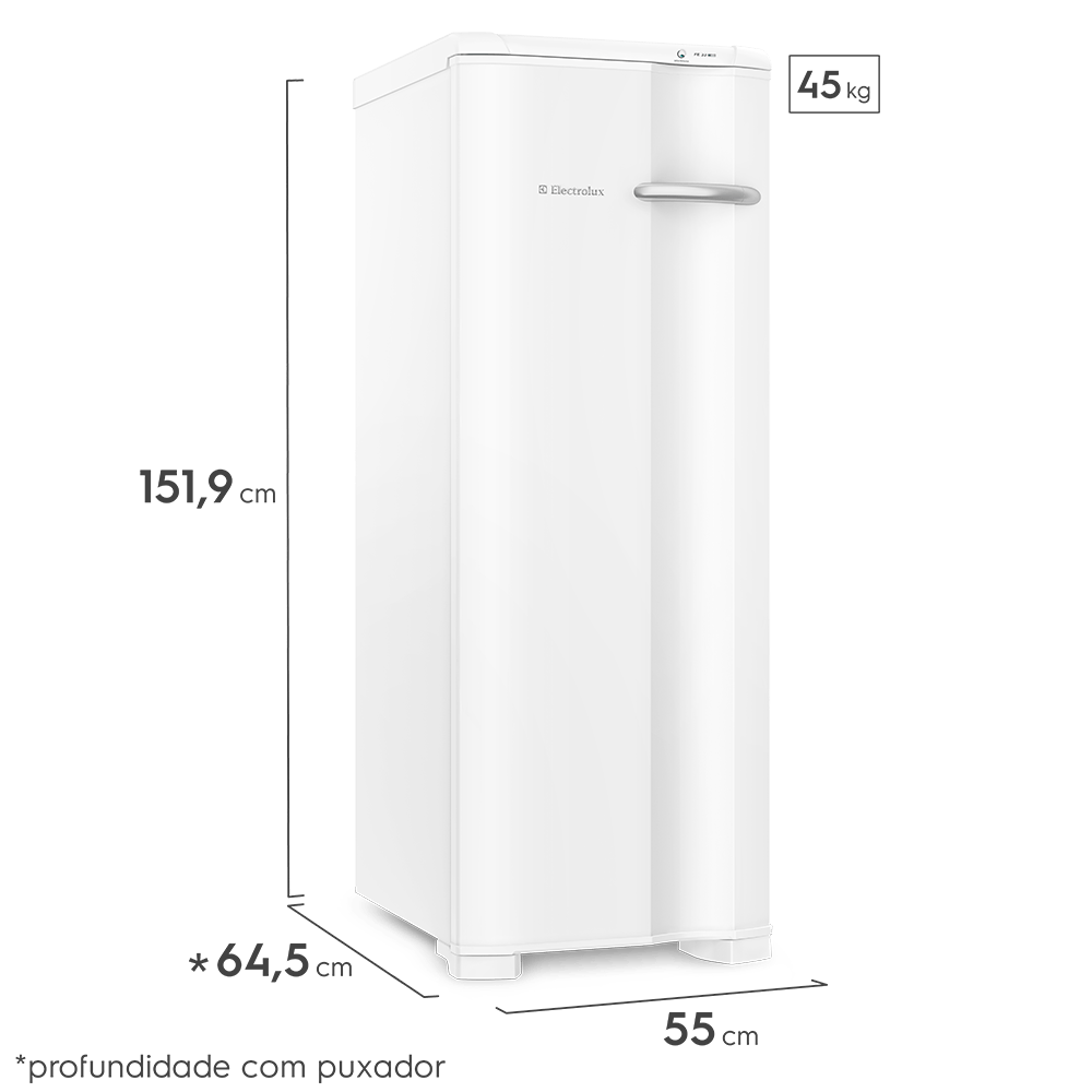 Freezer Vertical Electrolux Cycle Defrost 173L Uma Porta (FE22)