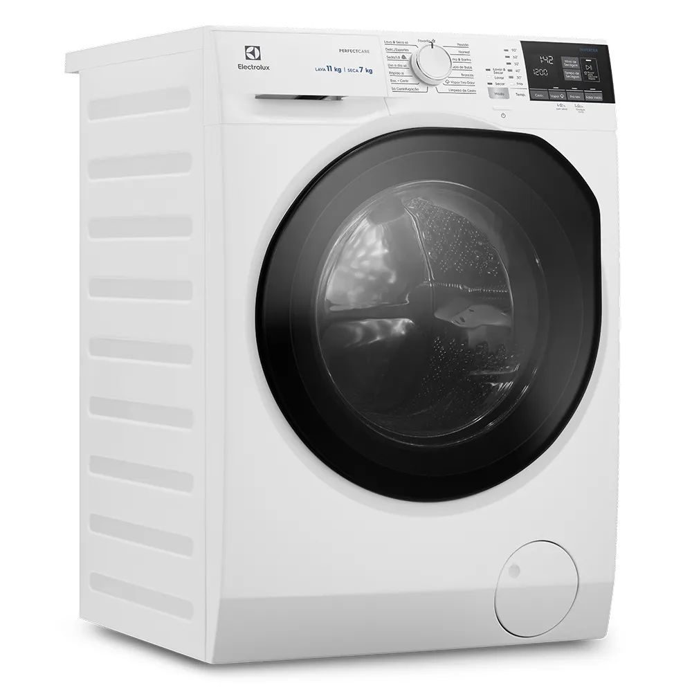 Lava e Seca Electrolux 11kg Branca Inverter (LSP11) + Cesto Dobrável para Roupas Electrolux