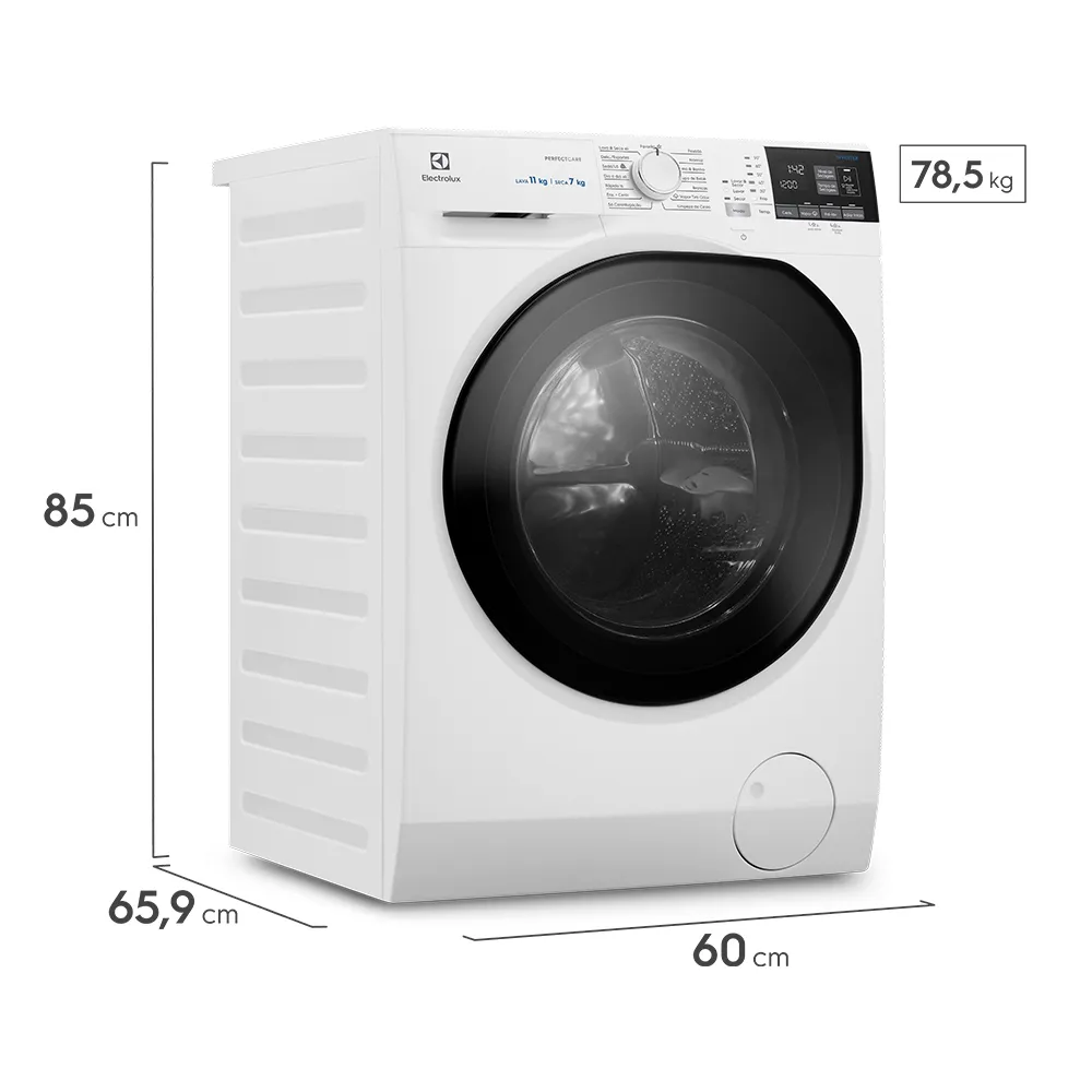 Lava e Seca Electrolux 11kg Branca Inverter (LSP11) + Cesto Dobrável para Roupas Electrolux