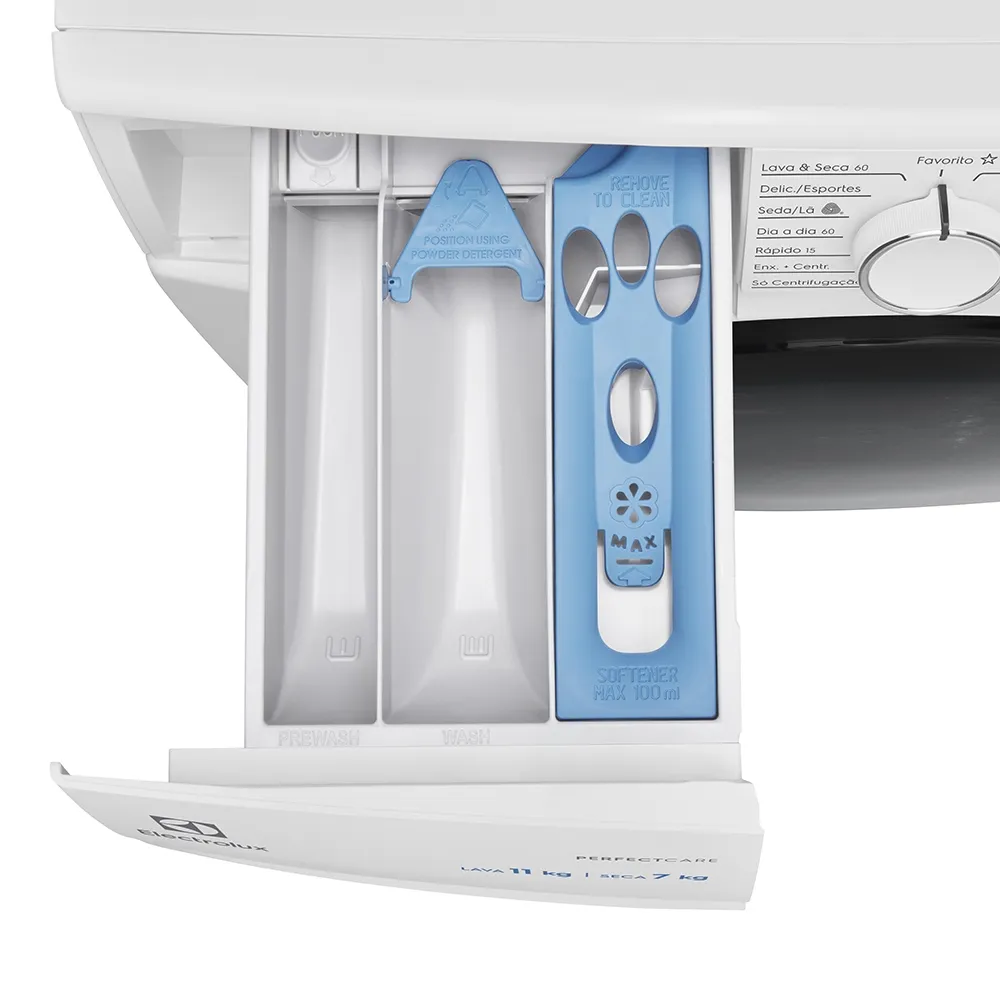 Lava e Seca Electrolux 11kg Branca Inverter (LSP11) + Cesto Dobrável para Roupas Electrolux