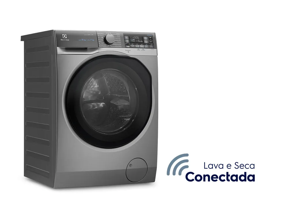 Lava e Seca Electrolux 11Kg Inox Perfect Care Inverter com Água Quente/Vapor (LSW11)