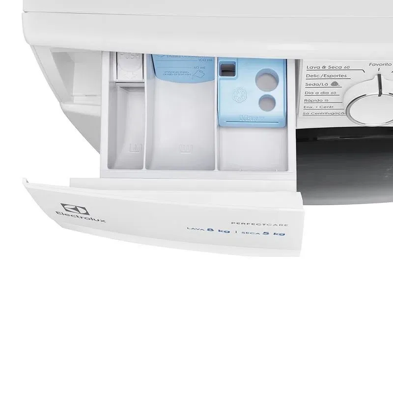 Lava e Seca Electrolux 8Kg Branca Perfect Care Inverter com Água Quente/Vapor (LSP08)