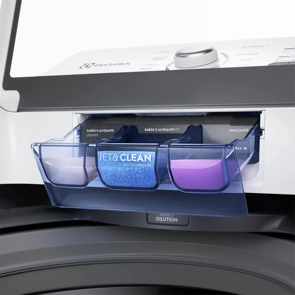 Máquina de Lavar Electrolux 15kg Branca Essential Care com Cesto Inox e Jet&Clean (LED15)