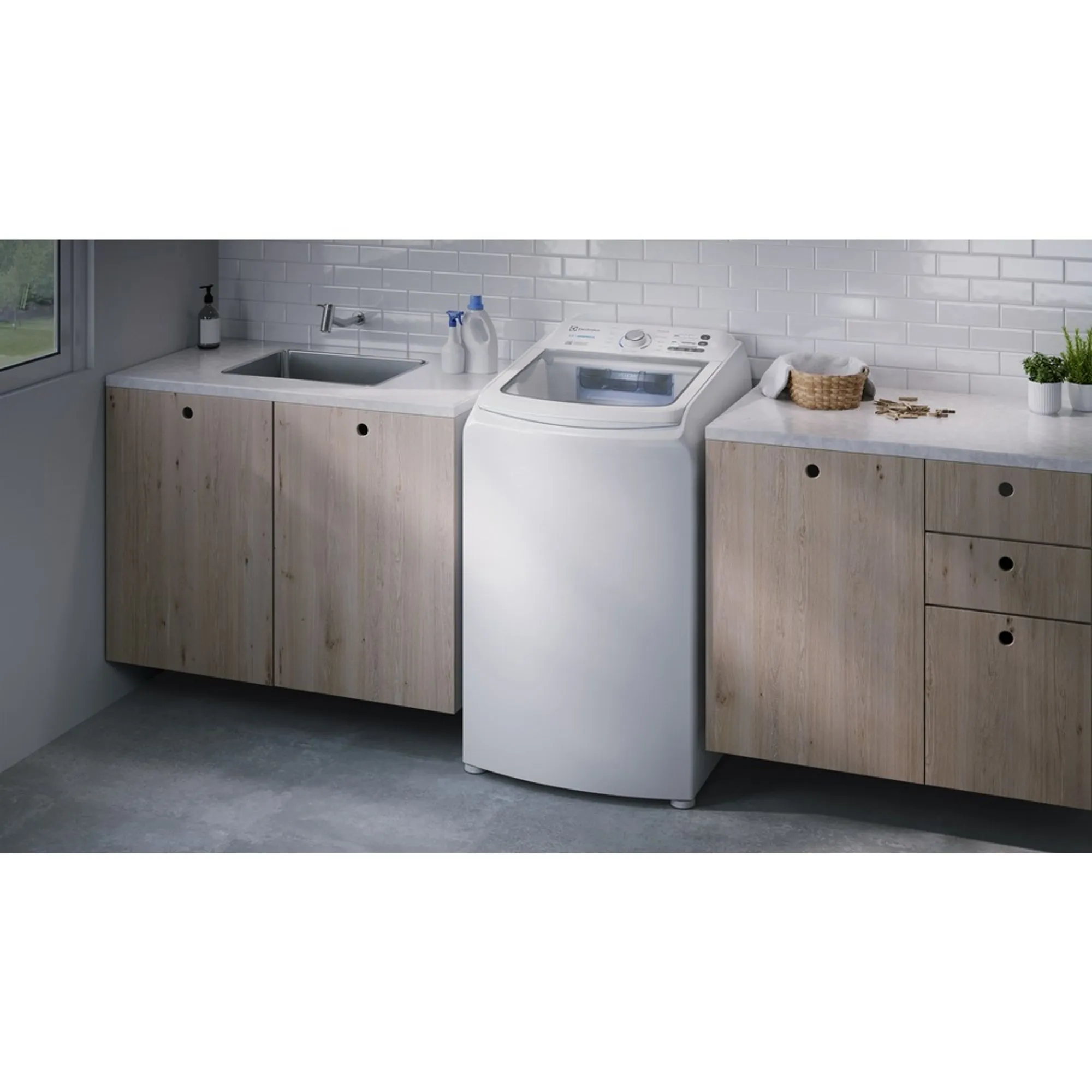 Máquina de Lavar Electrolux 13kg Branca Essential Care com Cesto Inox e Jet&Clean (LED13)