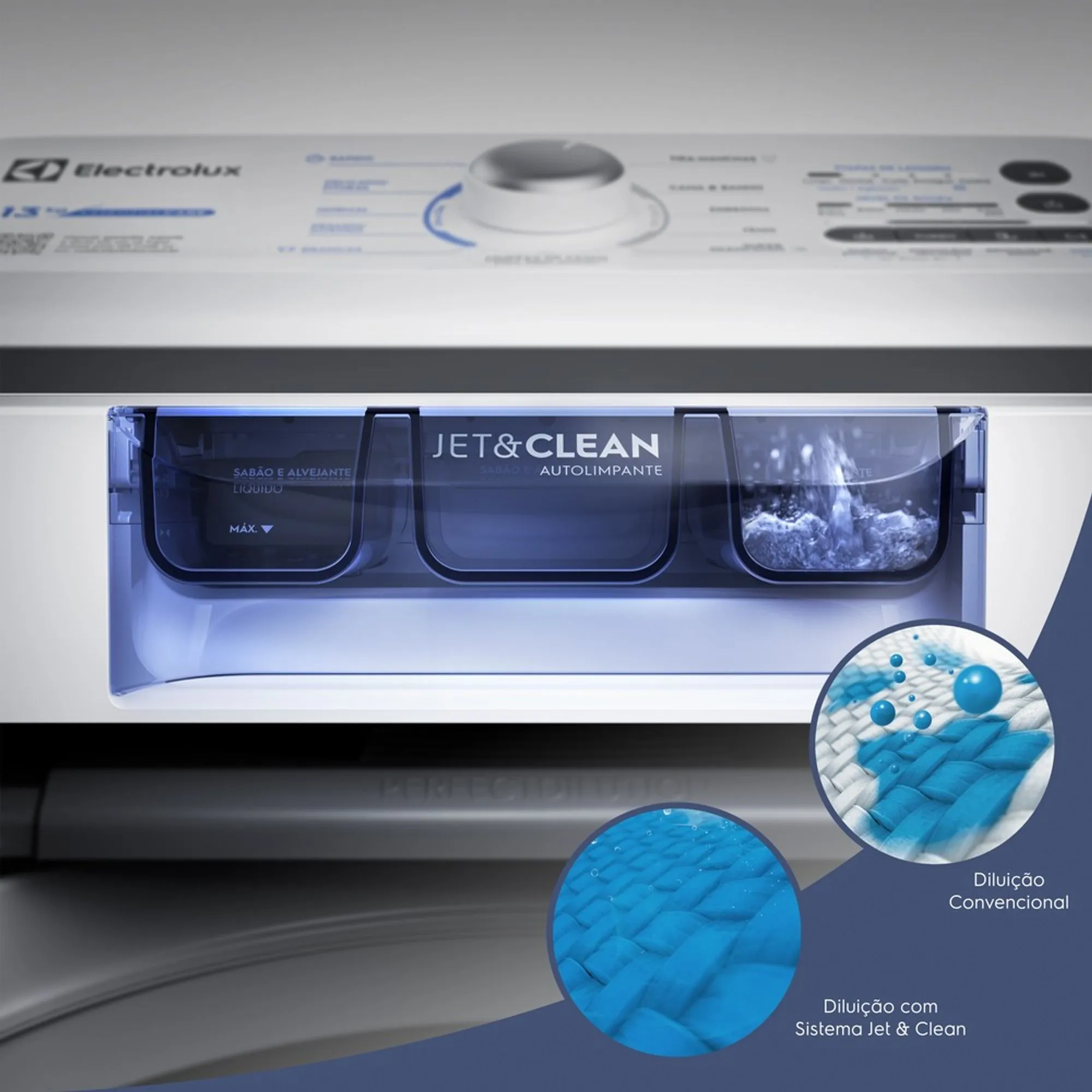 Máquina de Lavar Electrolux 13kg Branca Essential Care com Cesto Inox e Jet&Clean (LED13)