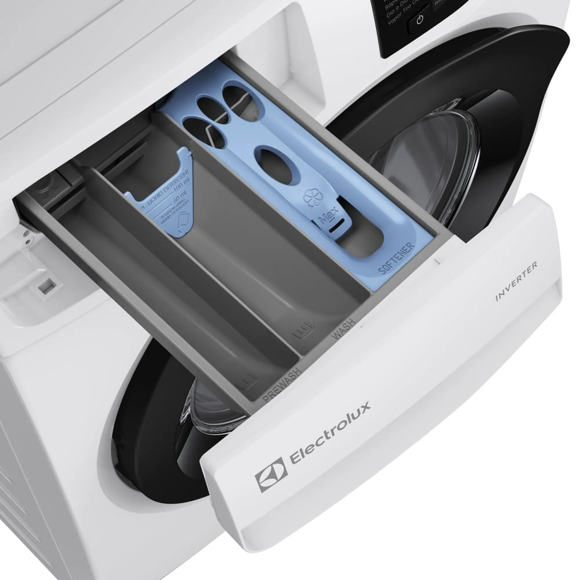 Máquina de Lavar Frontal Electrolux 12kg Branca Inverter com Água Quente e Lavagem Inteligente (LFB12)