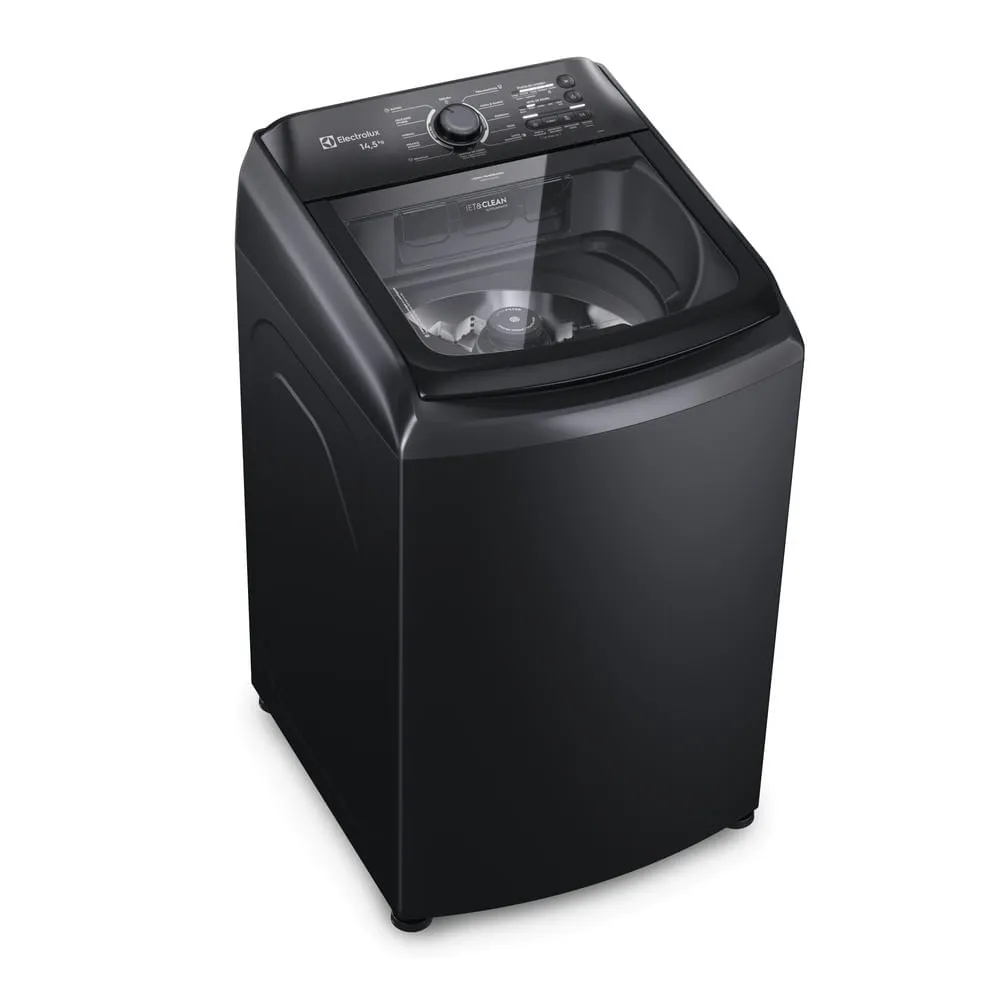 Máquina de Lavar Electrolux 14,5kg Preta Efficient Cesto Inox, Jet&Clean e Filtro Fiapos (LEP15)