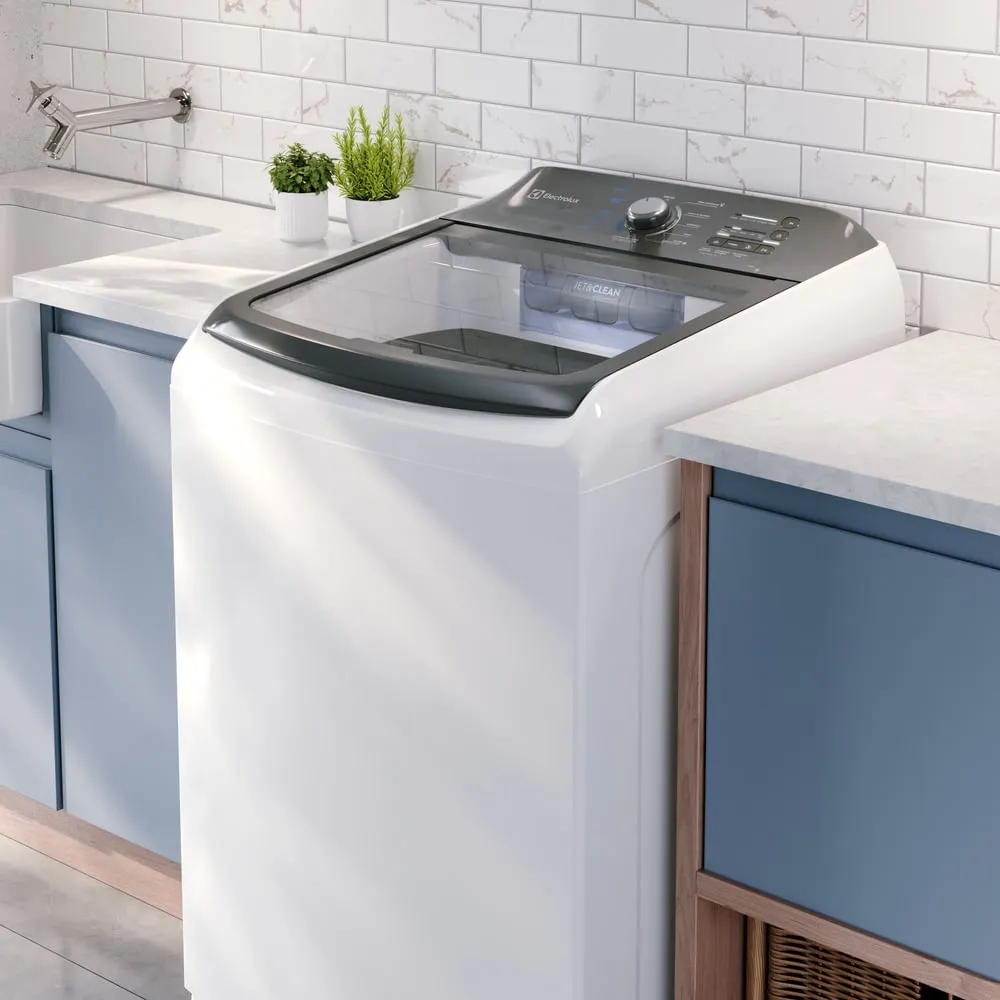 Máquina de Lavar Electrolux 18kg Branca Efficient Cesto inox e Jet&Clean (LEE18)