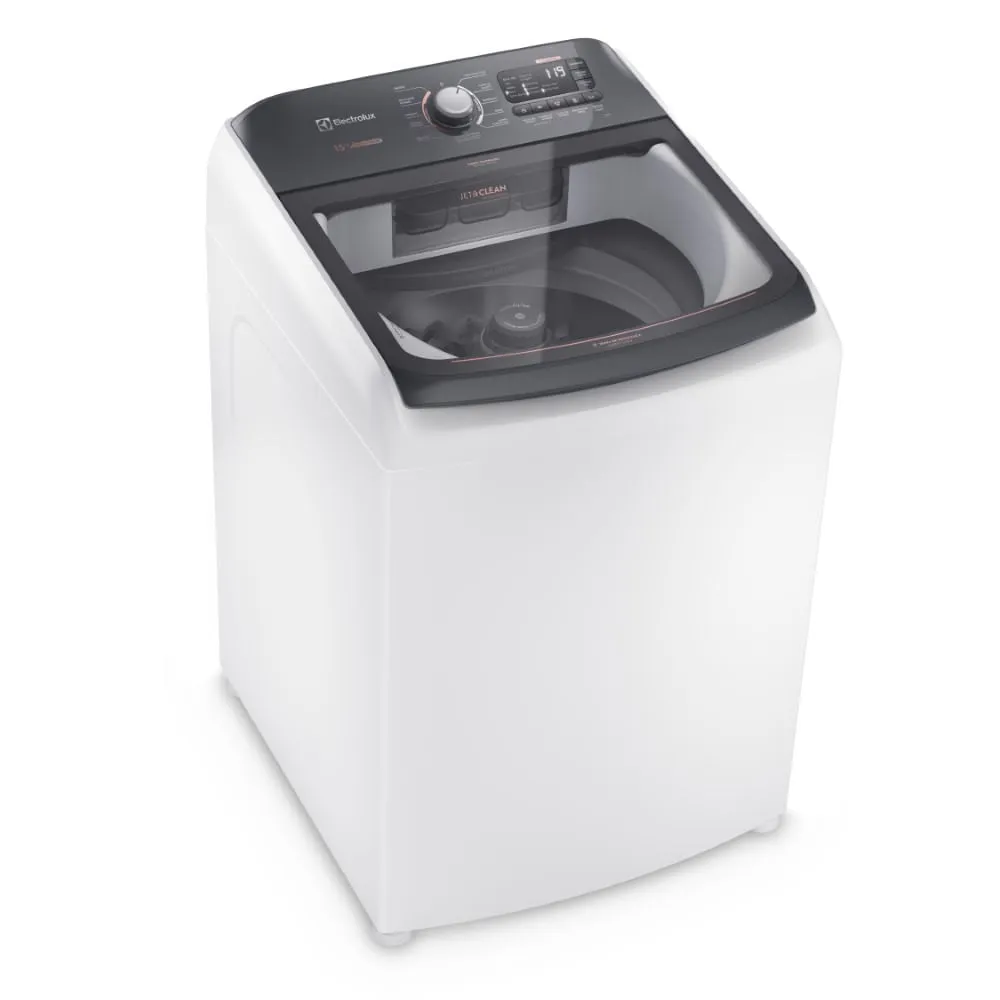 Máquina de Lavar 15kg Electrolux Premium Care com Cesto Inox. Jet&Clean e Time Control (LEC15)