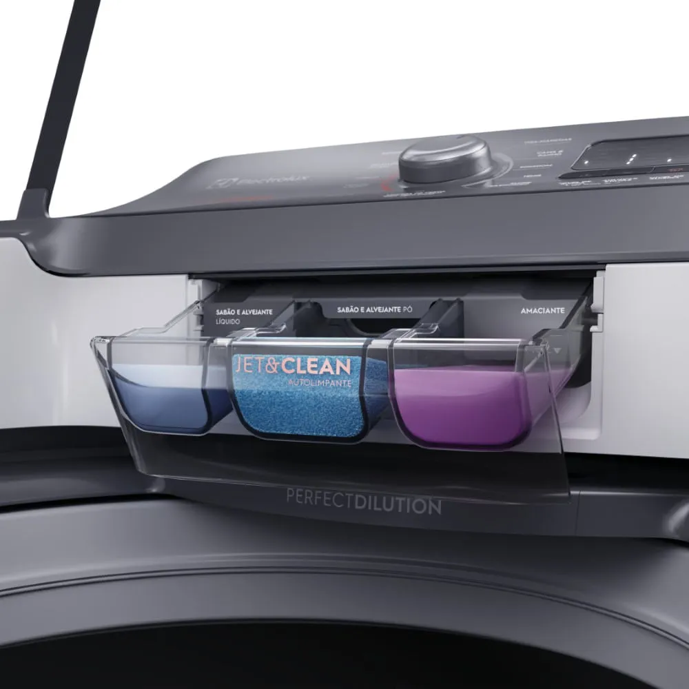 Máquina de Lavar 15kg Electrolux Premium Care com Cesto Inox. Jet&Clean e Time Control (LEC15)