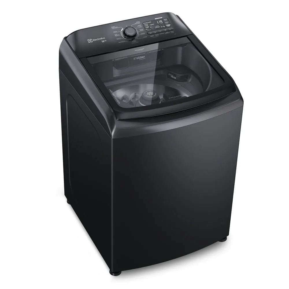 Máquina de Lavar Electrolux 18Kg Preta Expert Tripla Filtragem e Jatos Poderosos (LEB18)