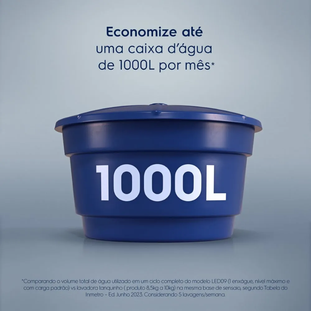 Máquina de Lavar 9kg Electrolux Efficient Care (LED09)