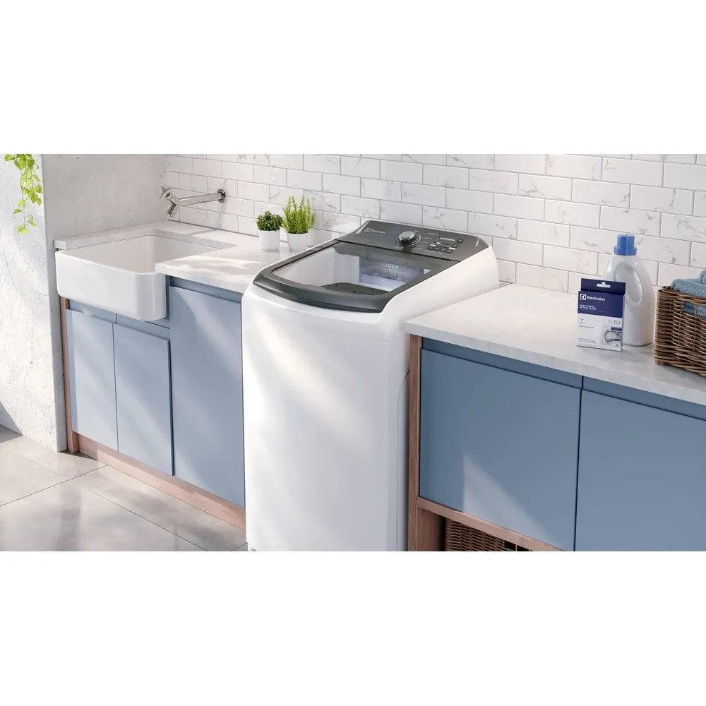 Máquina de Lavar Electrolux 14,5kg Branca Efficient Cesto inox e Jet&Clean (LEE15)