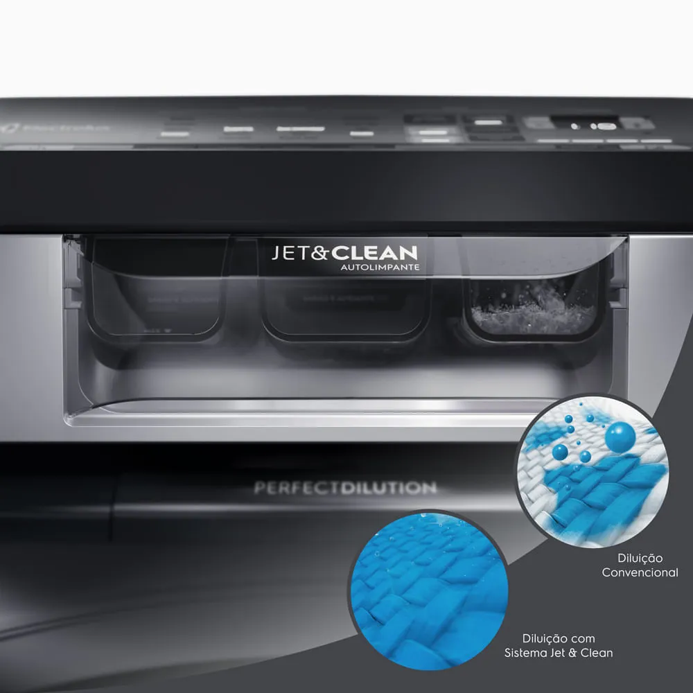 Máquina de Lavar 17kg Electrolux Perfect Care Digital com Vapor e Jatos Poderosos (LEH17)