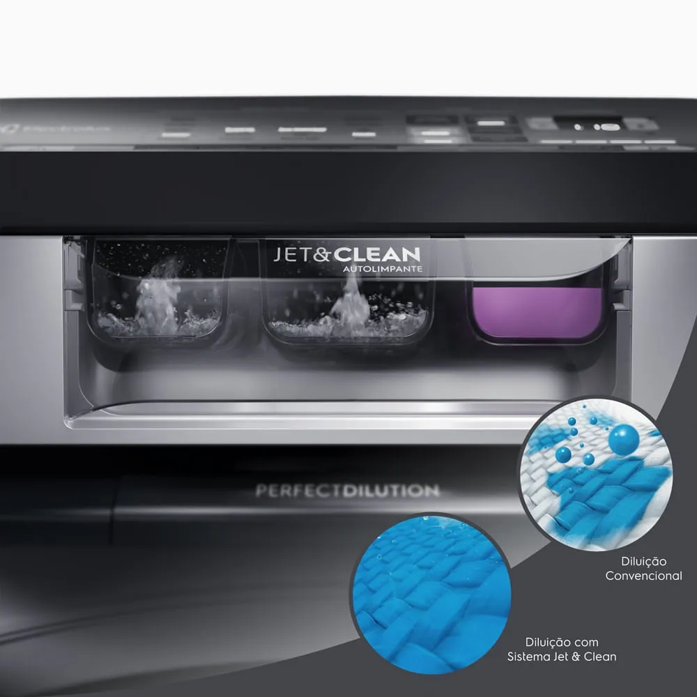 Máquina de Lavar 17kg Electrolux Perfect Care Digital com Vapor e Jatos Poderosos (LEH17)