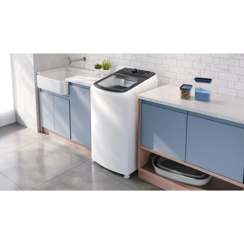Máquina de Lavar Electrolux Efficient 13kg Branca Compacta, Pré-diluição e MaxFilter (LEM13)