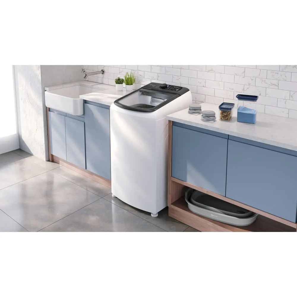 Máquina de Lavar Electrolux Efficient 12kg Branca Compacta, Econômica e Pré-diluição (LET12)