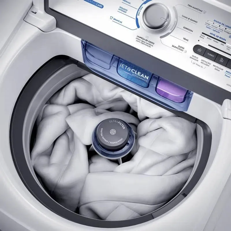 Máquina de Lavar Electrolux 14kg Branca Essential Care com Cesto Inox e Jet&Clean (LED14)