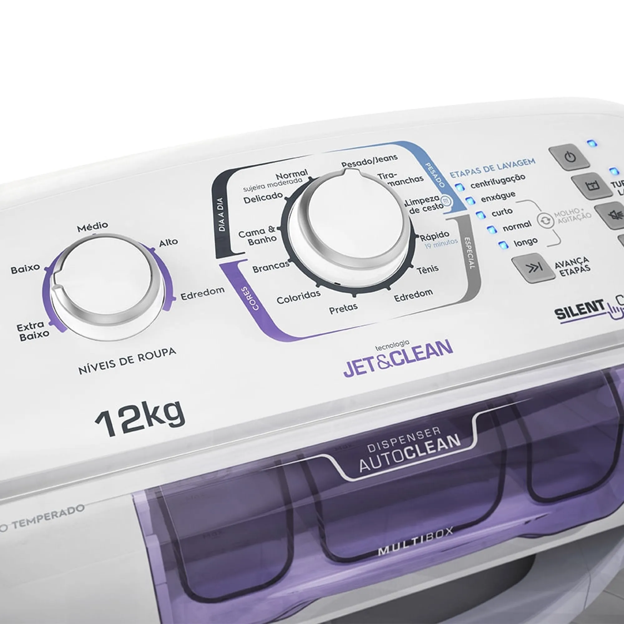 Máquina de Lavar Electrolux 12kg Branca Turbo Economia Silenciosa com Cesto Inox (LAC12)