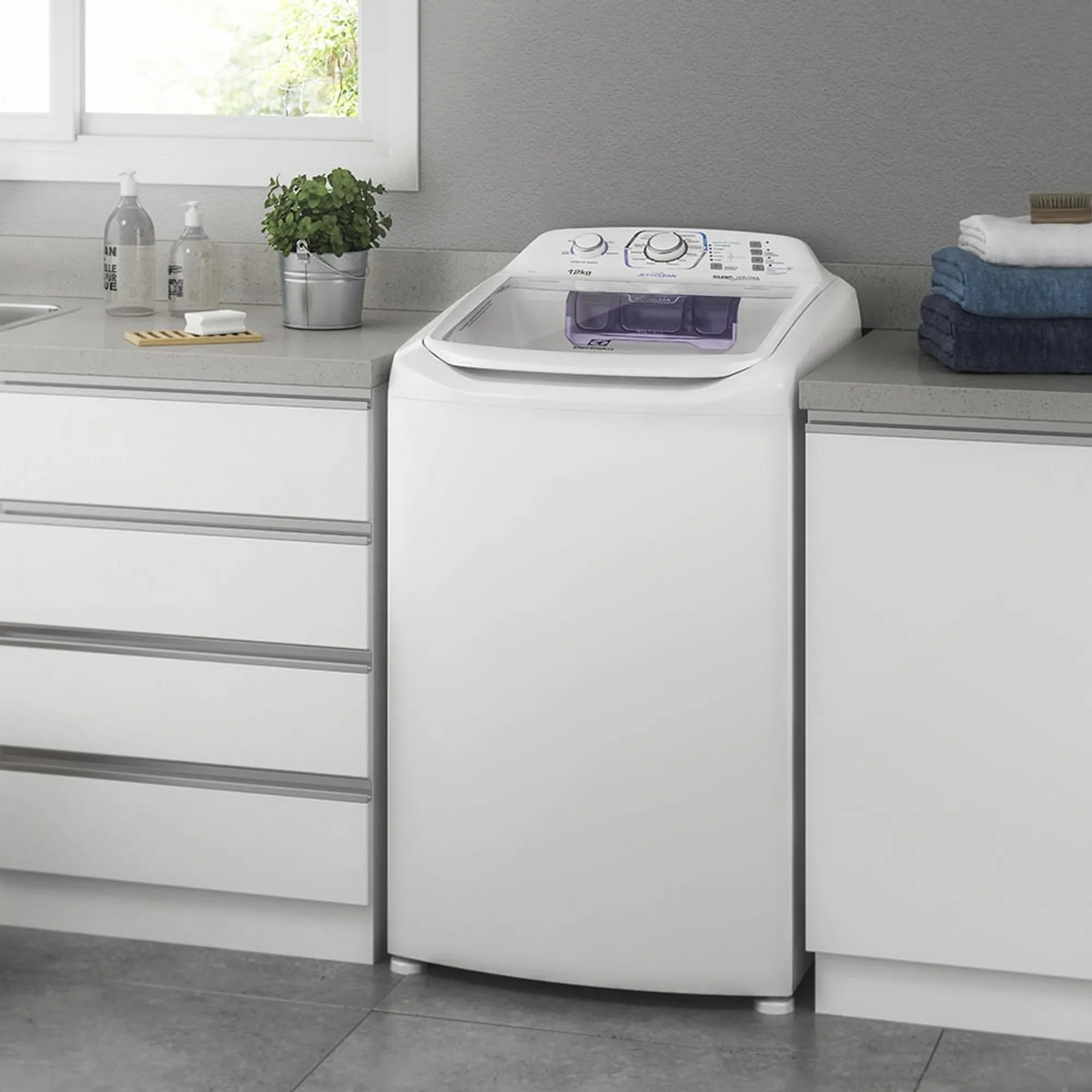 Máquina de Lavar Electrolux 12kg Branca Turbo Economia Silenciosa com Cesto Inox (LAC12)
