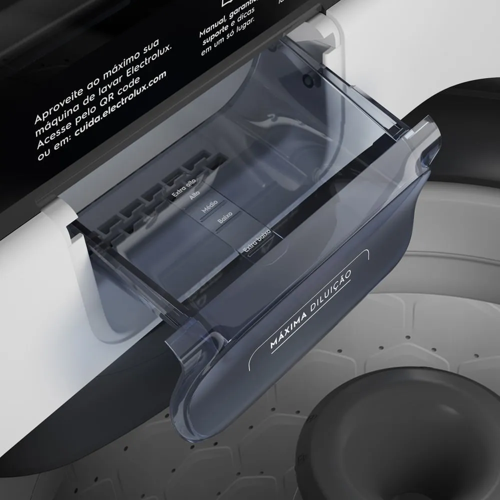 Máquina de Lavar Electrolux Efficient 11kg Branca Compacta, Econômica e Pré-diluição (LET11)