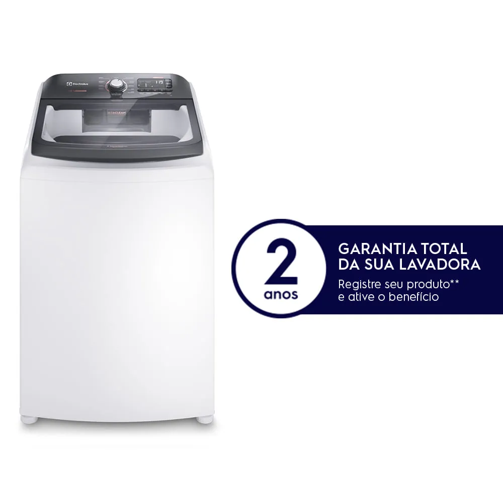 Máquina de Lavar Electrolux 18kg Branca Premium Care com Cesto Inox e Sem Agitador (LEI18)