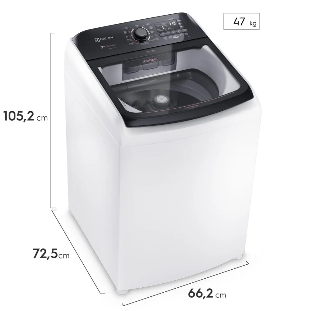 Máquina de Lavar 17kg Electrolux Perfect Care com Vapor e Jatos Poderosos (LEV17)