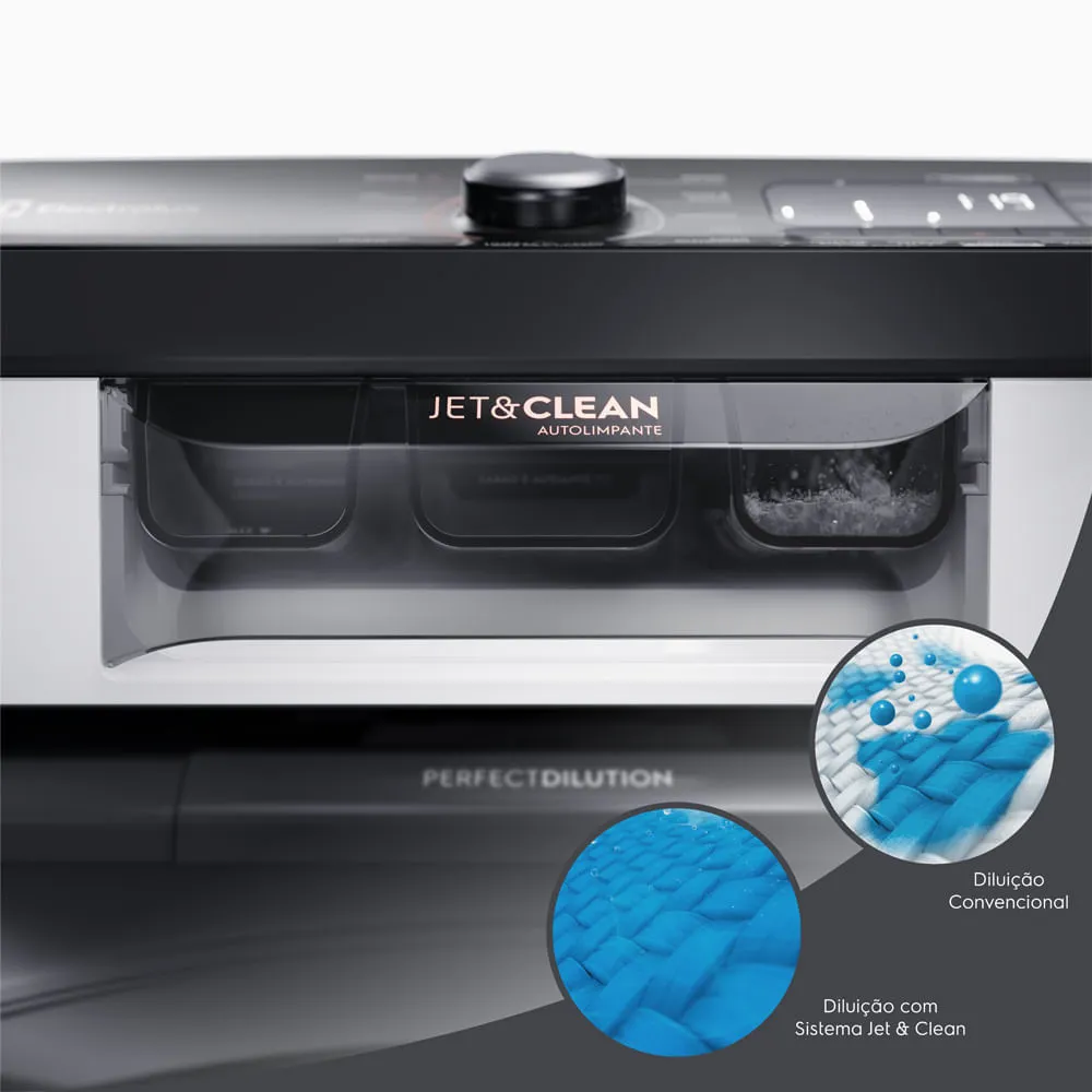 Máquina de Lavar 17kg Electrolux Perfect Care com Vapor e Jatos Poderosos (LEV17)