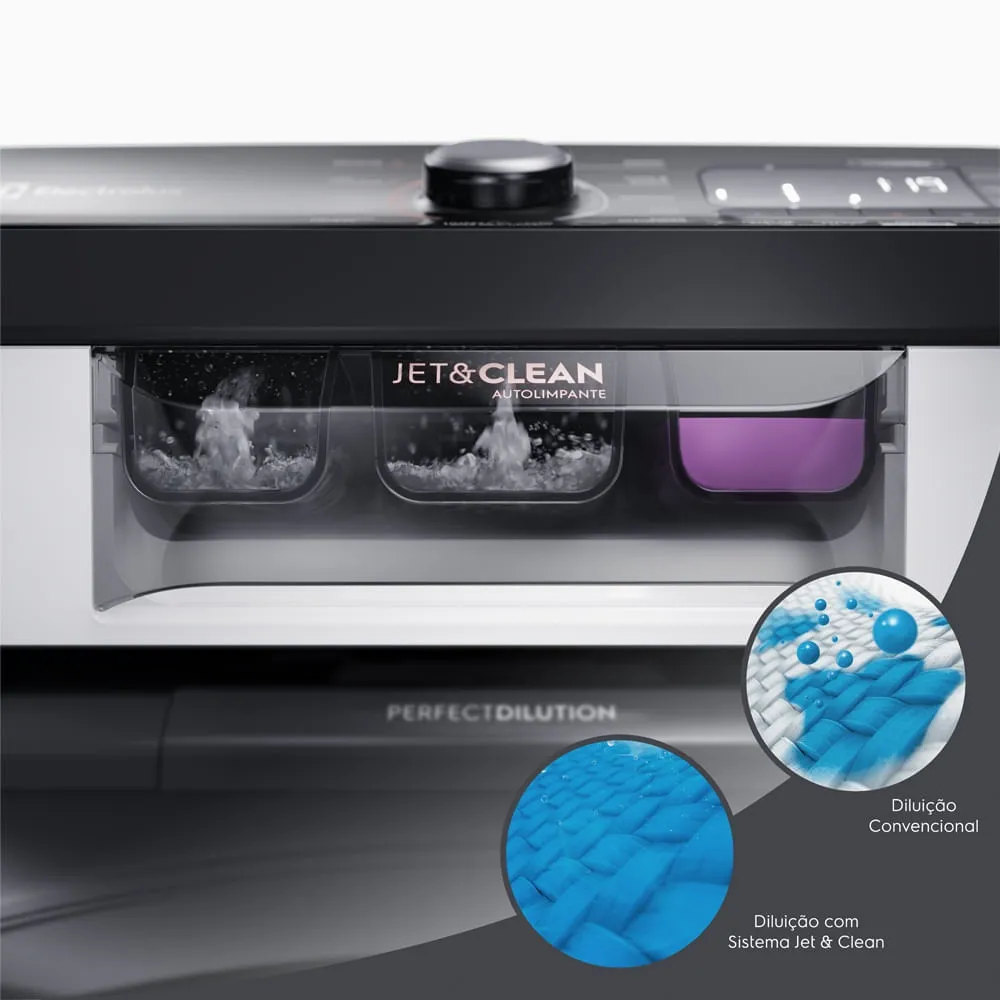 Máquina de Lavar 17kg Electrolux Perfect Care com Vapor e Jatos Poderosos (LEV17)