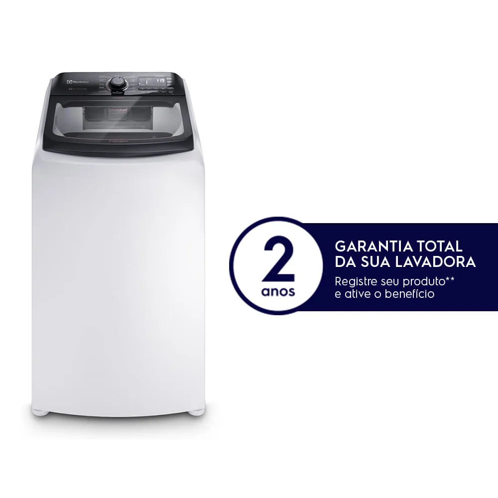 Máquina de Lavar Electrolux 14kg Branca Perfect Care com Cesto Inox e Jatos Poderosos (LEJ14)