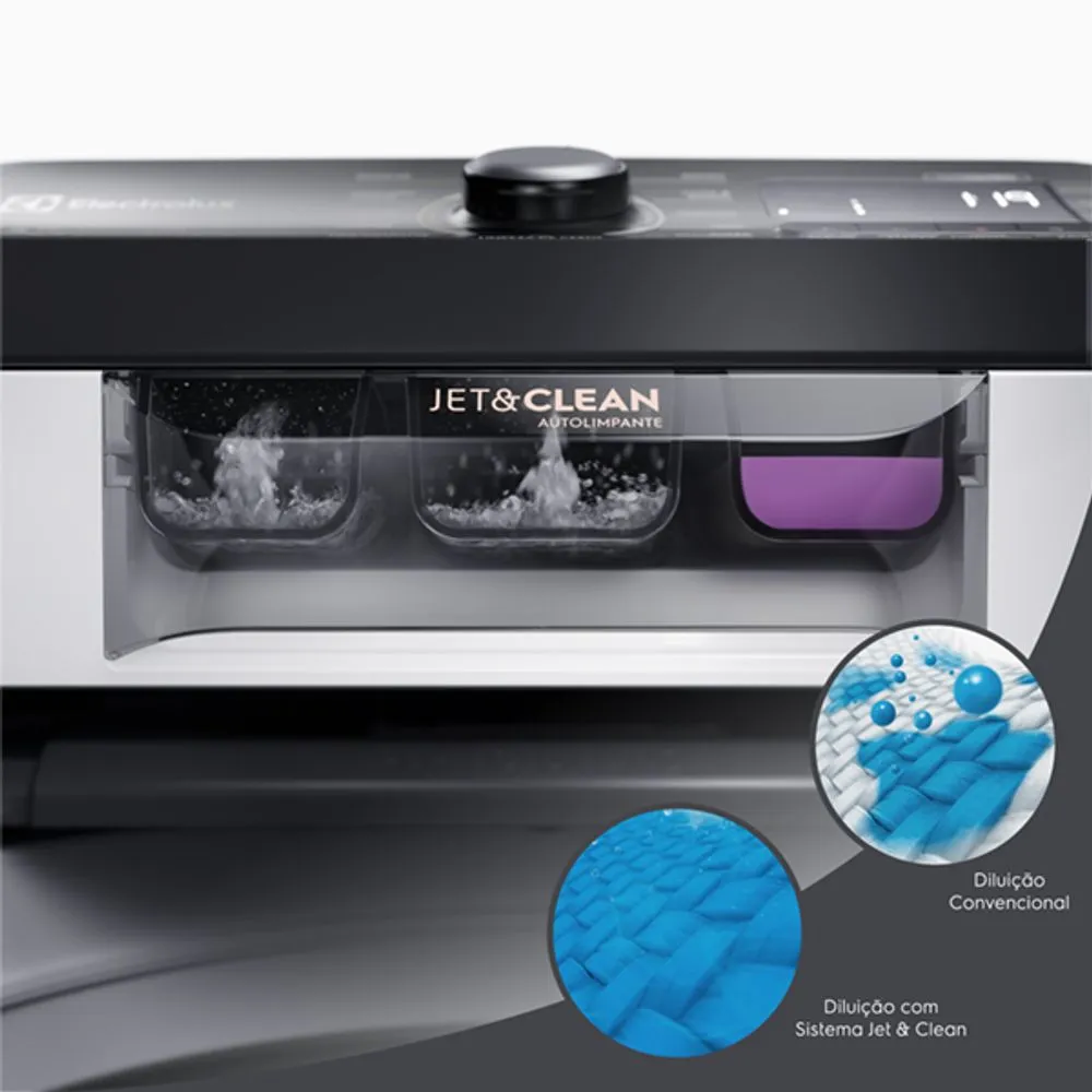 Máquina de Lavar Electrolux 14kg Branca Perfect Care com Cesto Inox e Jatos Poderosos (LEJ14)