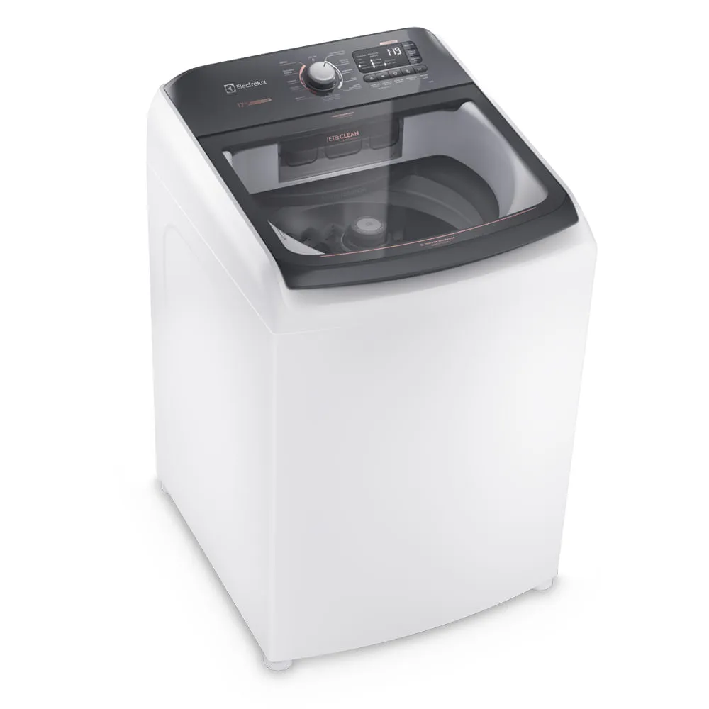 Máquina de Lavar Electrolux 17kg Branca Premium Care com Cesto Inox e Jet&clean (LEC17)