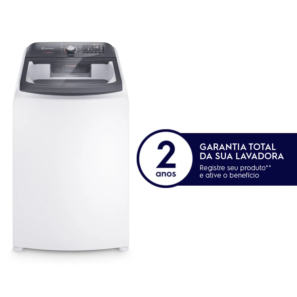 Máquina de Lavar Electrolux 17kg Branca Premium Care com Cesto Inox e Jet&clean (LEC17)