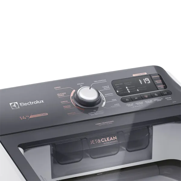 Máquina de Lavar Electrolux 14kg Branca Premium Care com Cesto Inox e Jet&clean (LEC14)