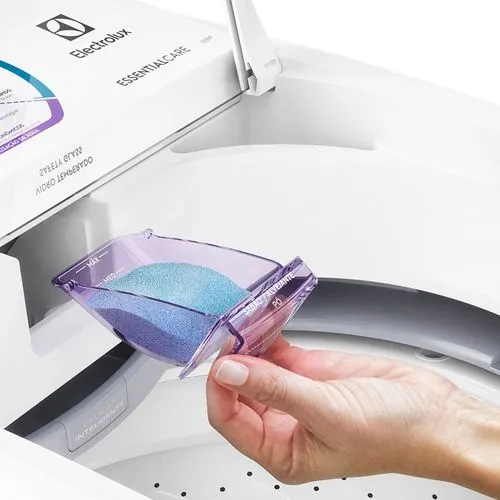 Máquina de Lavar Electrolux 8,5kg Branca Essential Care com Diluição Inteligente e Filtro Fiapos (LES09)